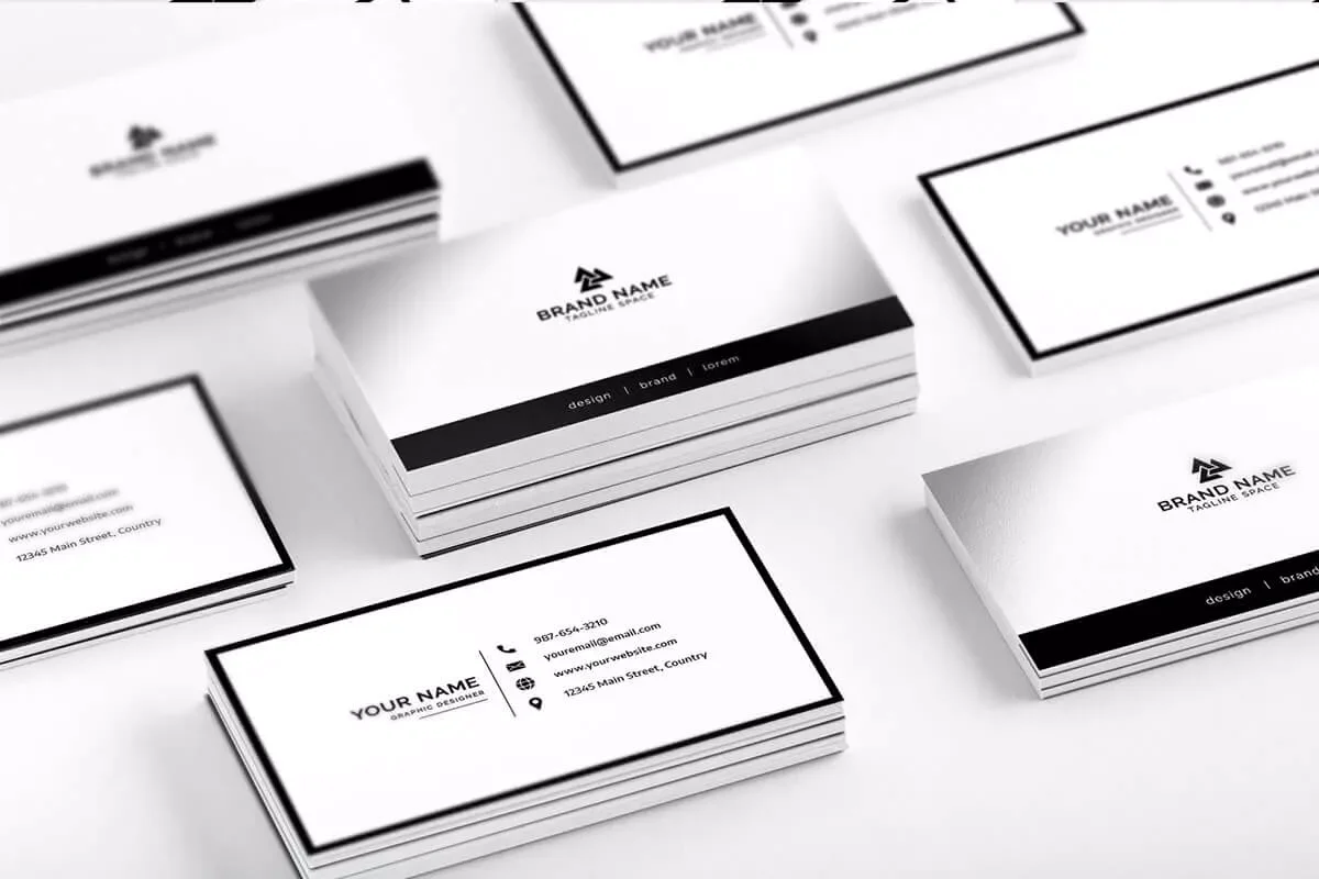 White Minimalist Business Card Template Preview 2