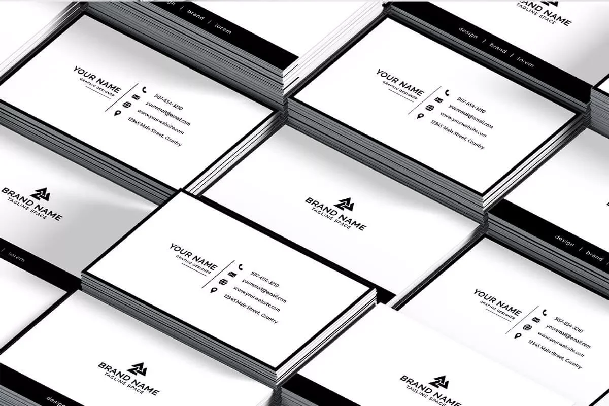 White Minimalist Business Card Template Preview 3