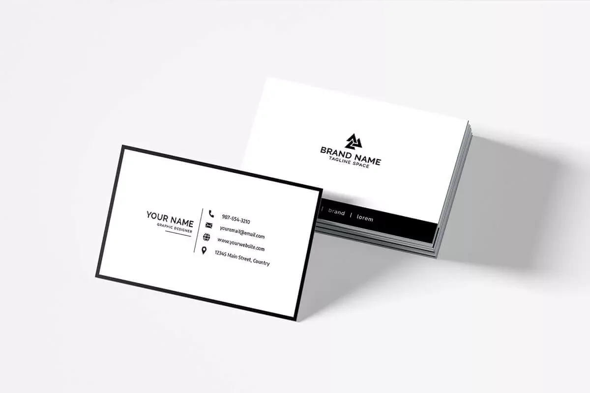 White Minimalist Business Card Template Preview 5