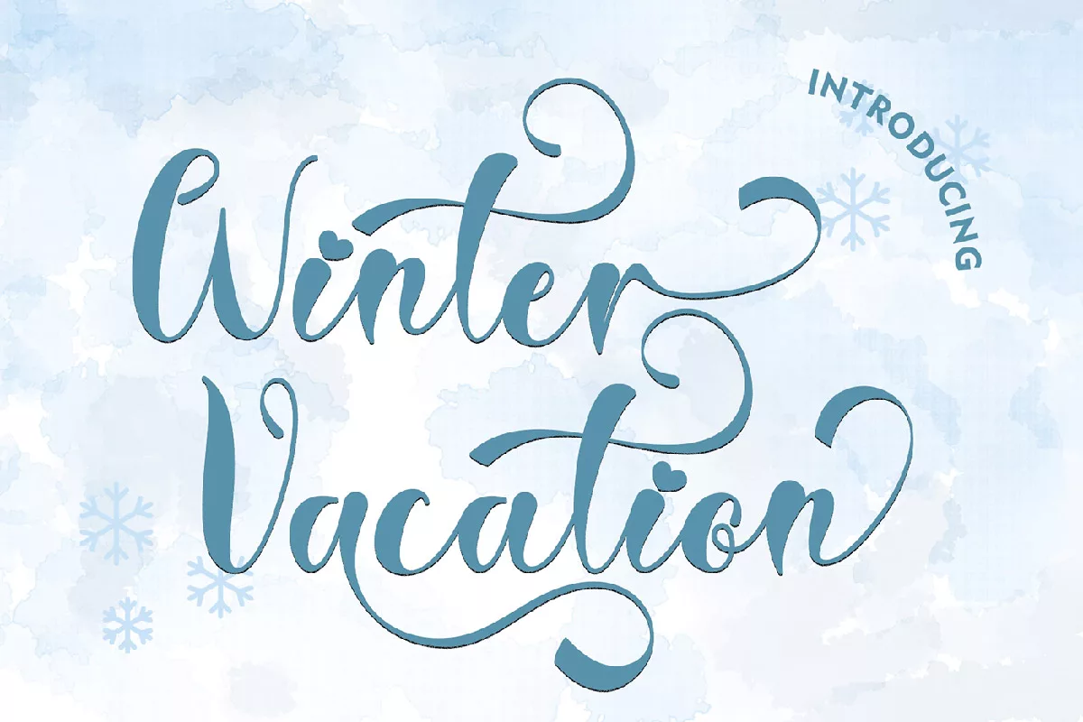 Winter Vacation Script Font