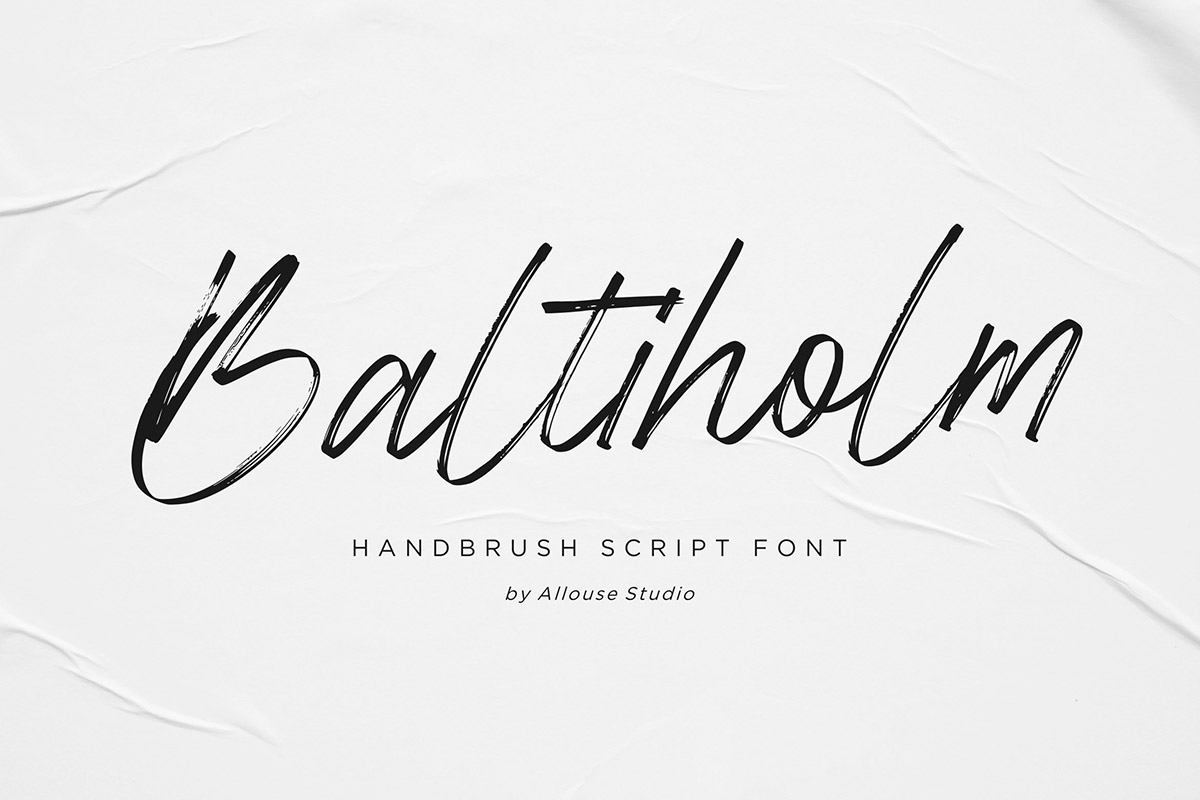 Baltiholm Handbrush Script Font