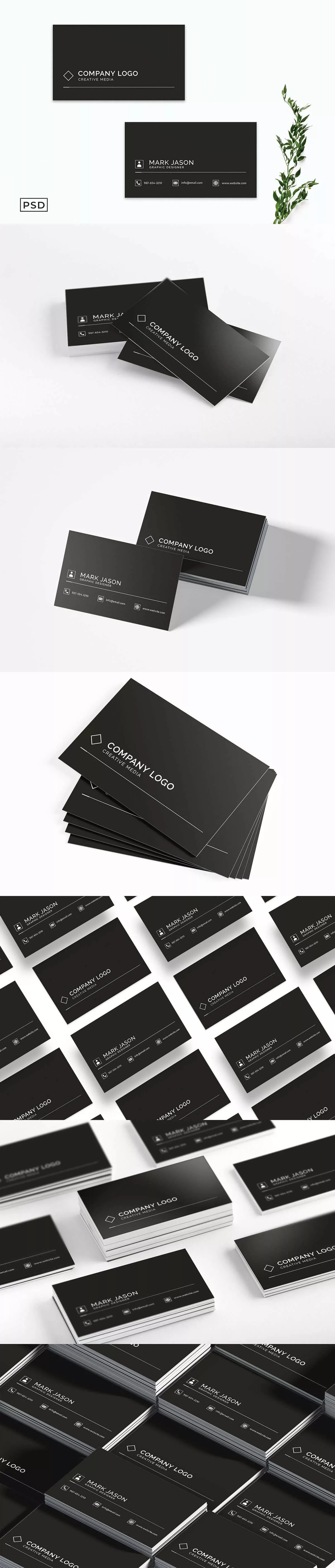 Black Pro Business Card Template
