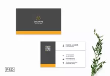 Chrome Yellow Business Card Template