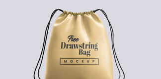 Drawstring Bag Mockup
