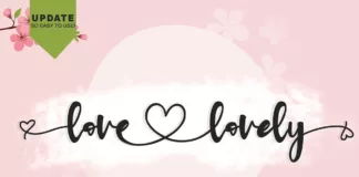 Love Lovely Calligraphy Font