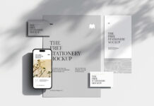 Stationery Mockup With Shadows