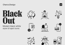 Black and White UI Icons