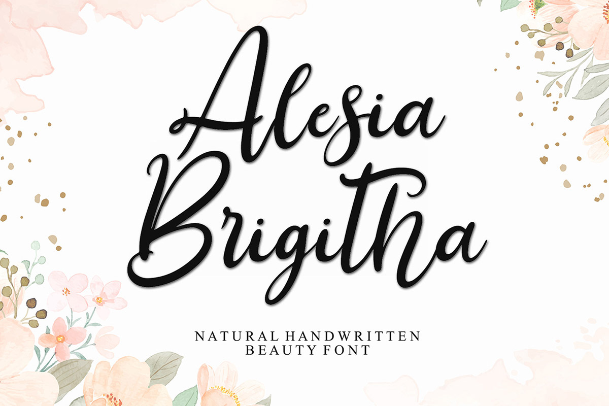 Alesia Brigitha Handwritten Font