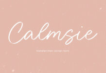 Calmsie Handwritten Font
