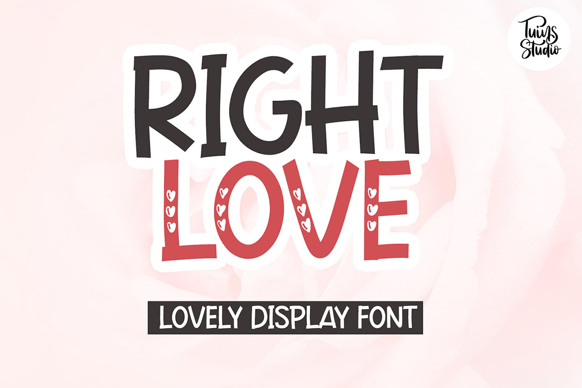 Right Love Display Font