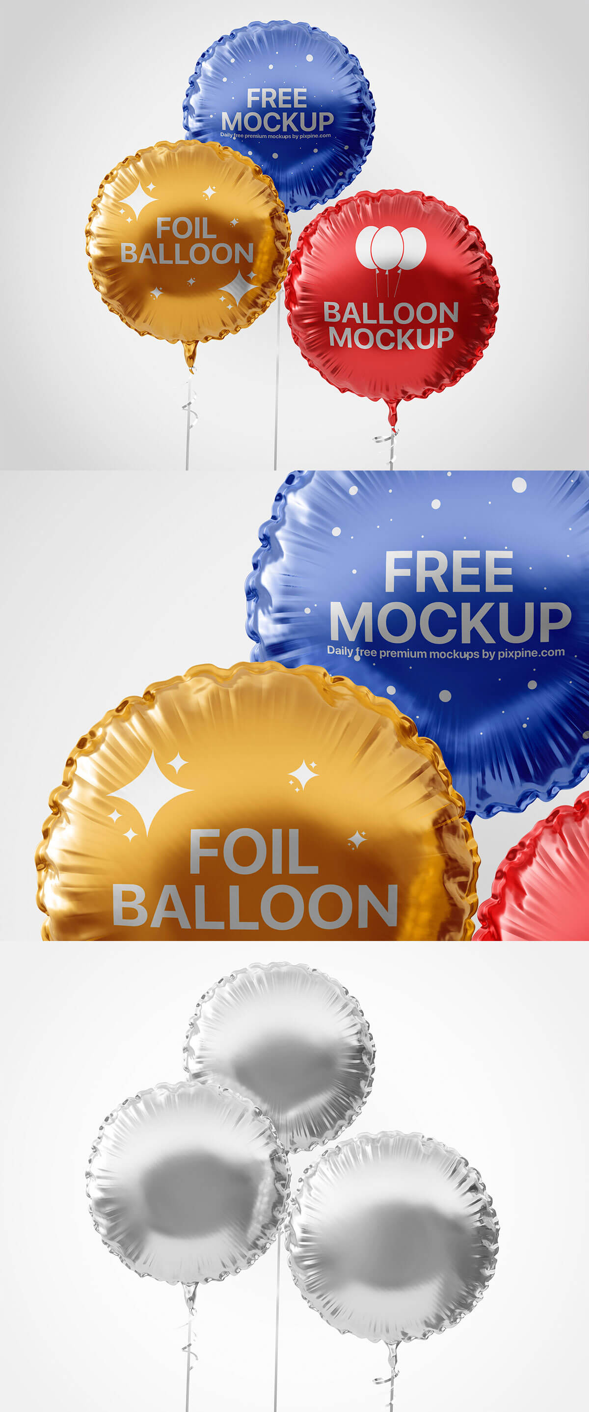Round Foil Balloon Mockup