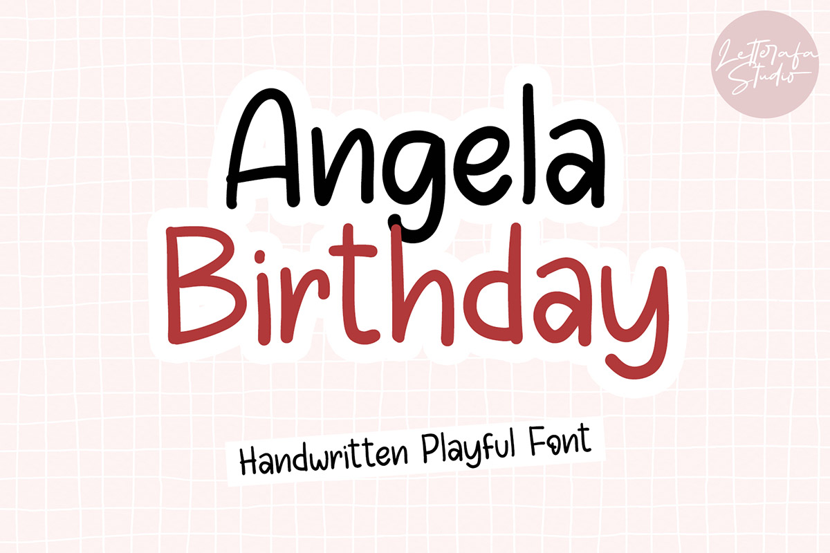 Angela Birthday Handwritten Font