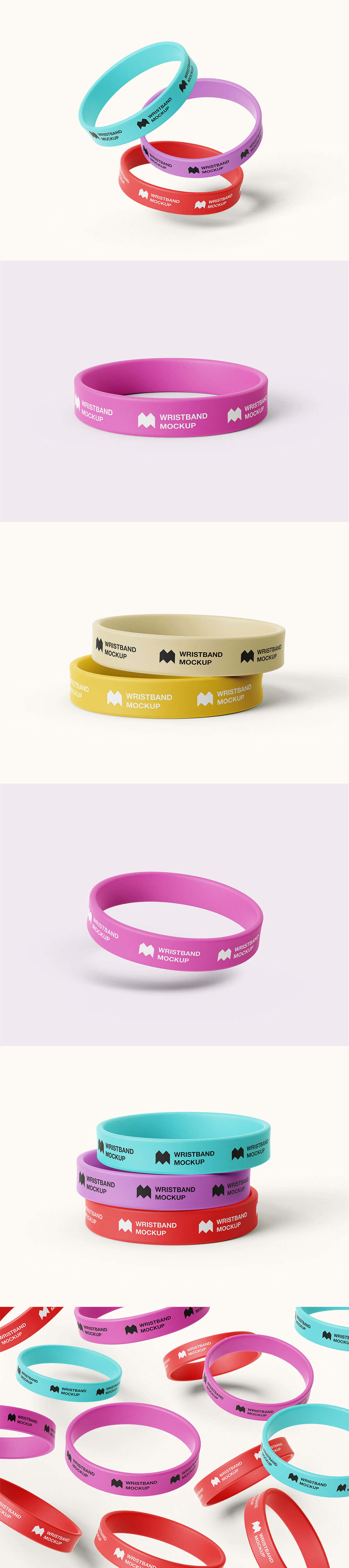 Silicone Wristband Mockup