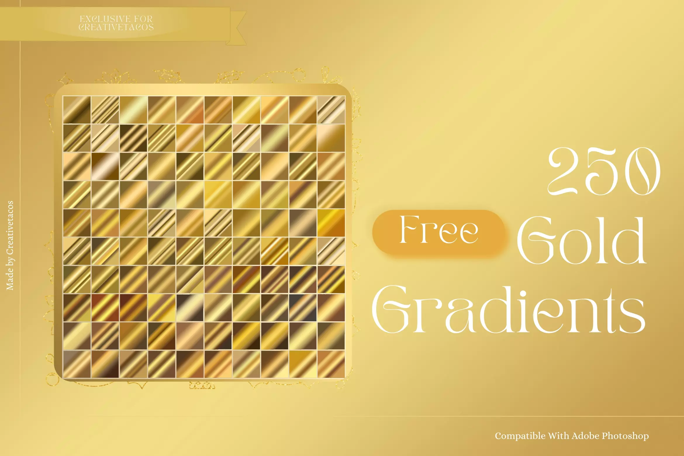 photoshop gold gradient pack free download