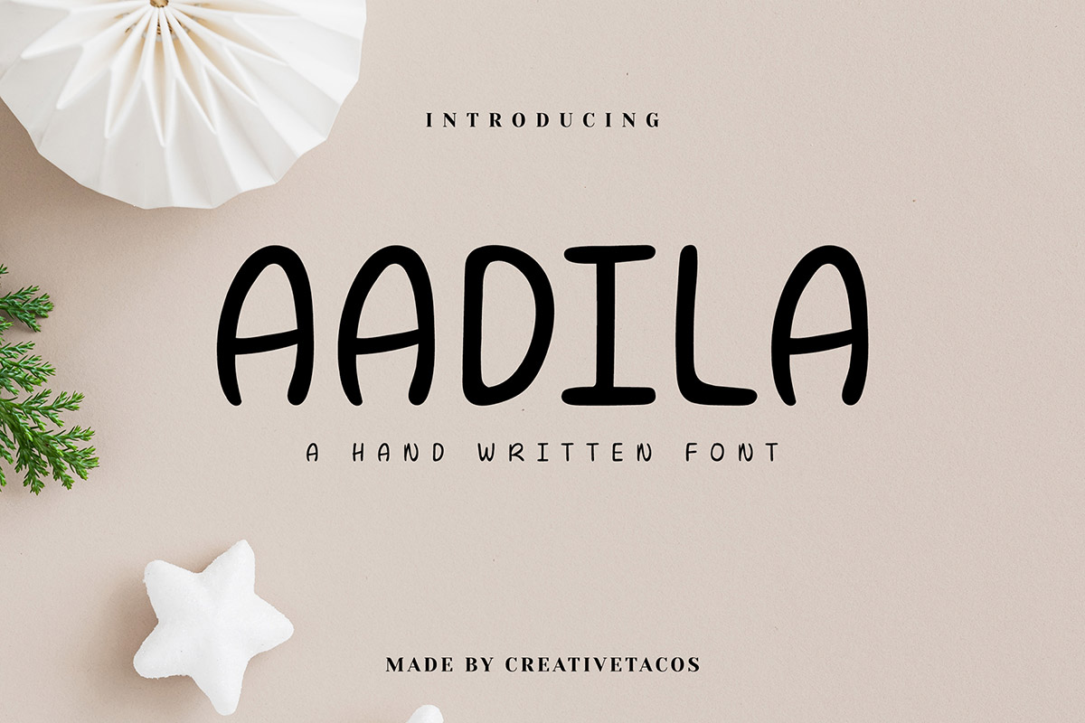 Aadila Handmade Font