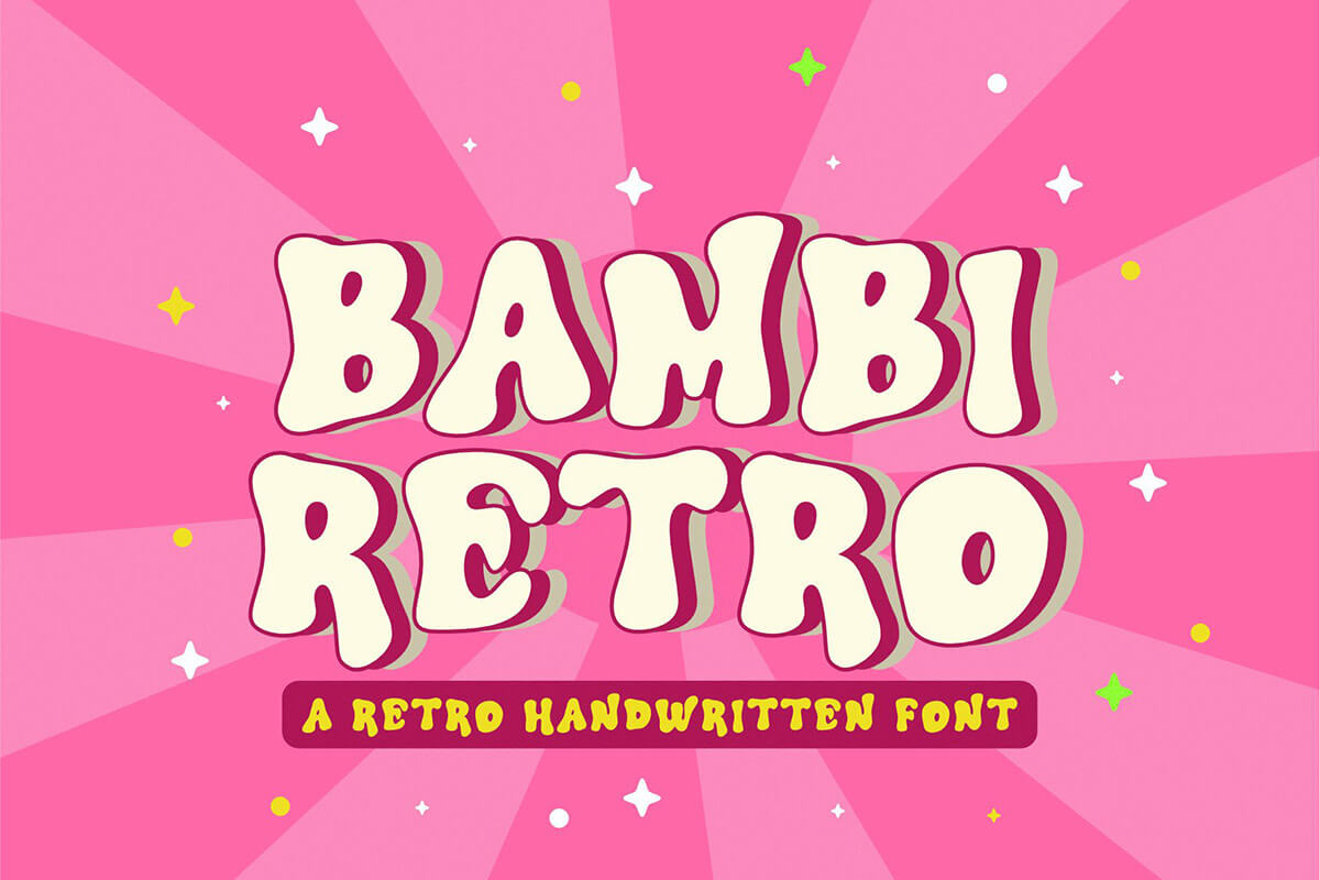 Bambi Retro Handwritten Font