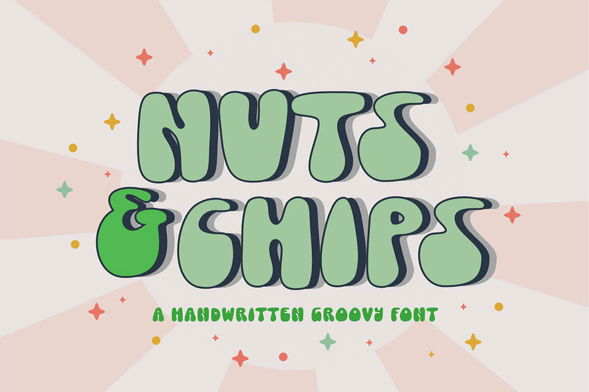 Nuts and Chips Groovy Font - Free Download