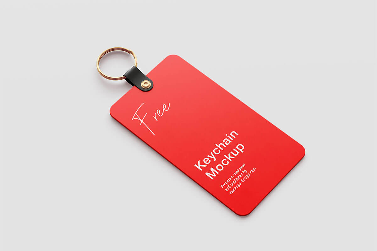 Plastic Keychain Mockup P1