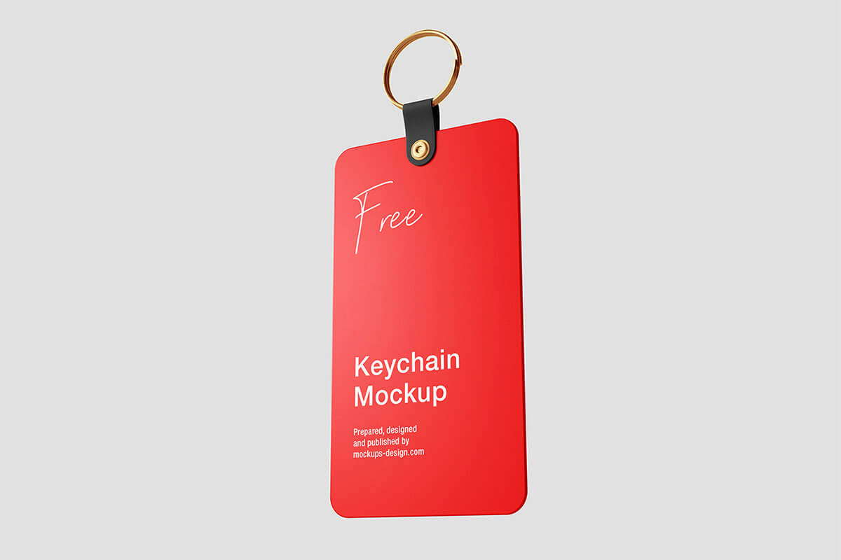 Plastic Keychain Mockup P3