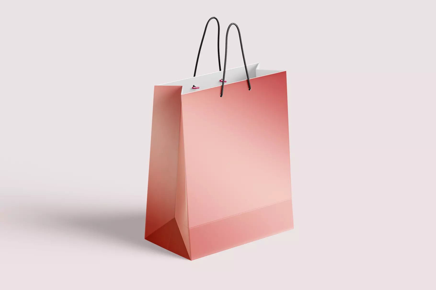 Shopping Bag Displaying Rose Gold Gradient Photoshop