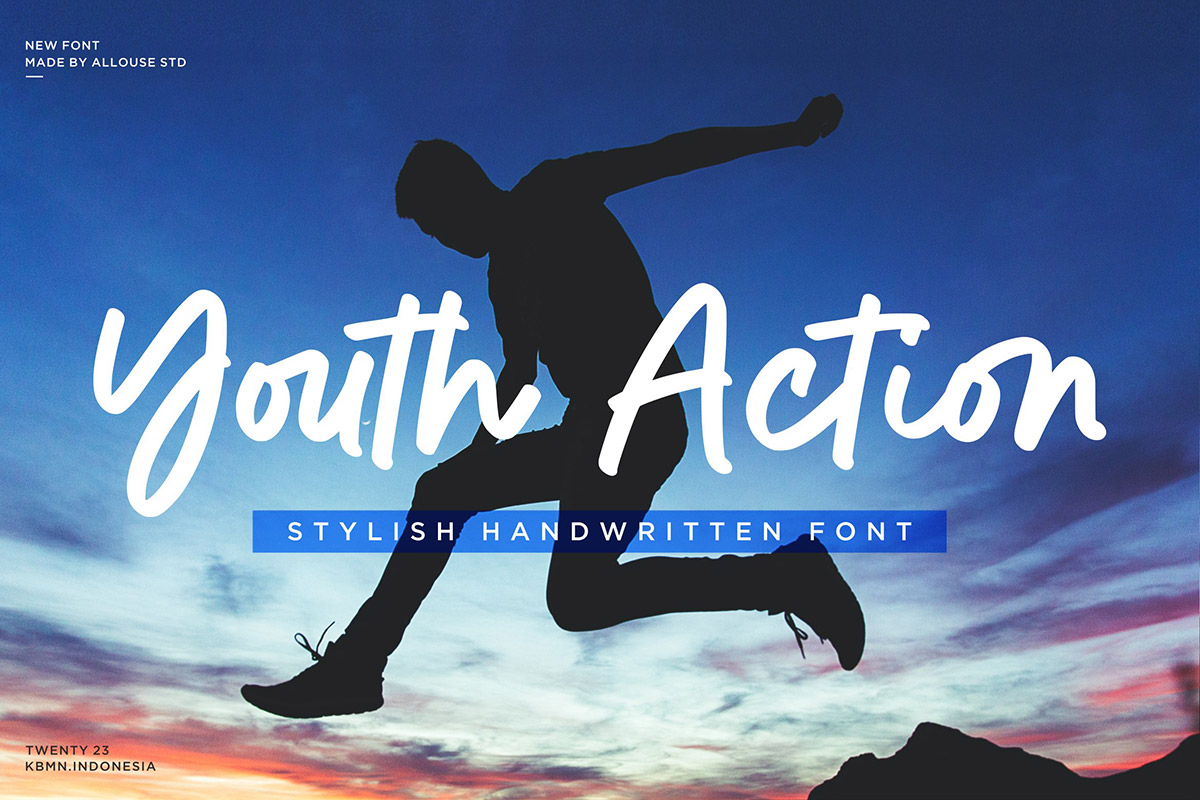 Youth Action Handwritten Font
