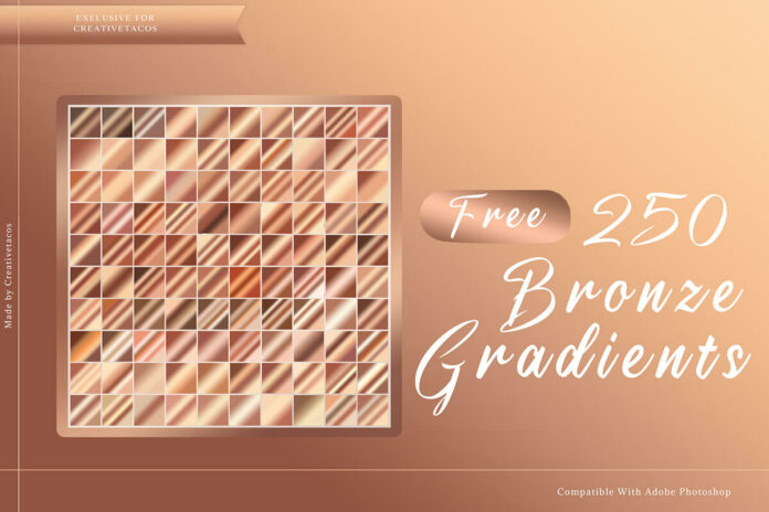250 Bronze Photoshop Gradients Collections