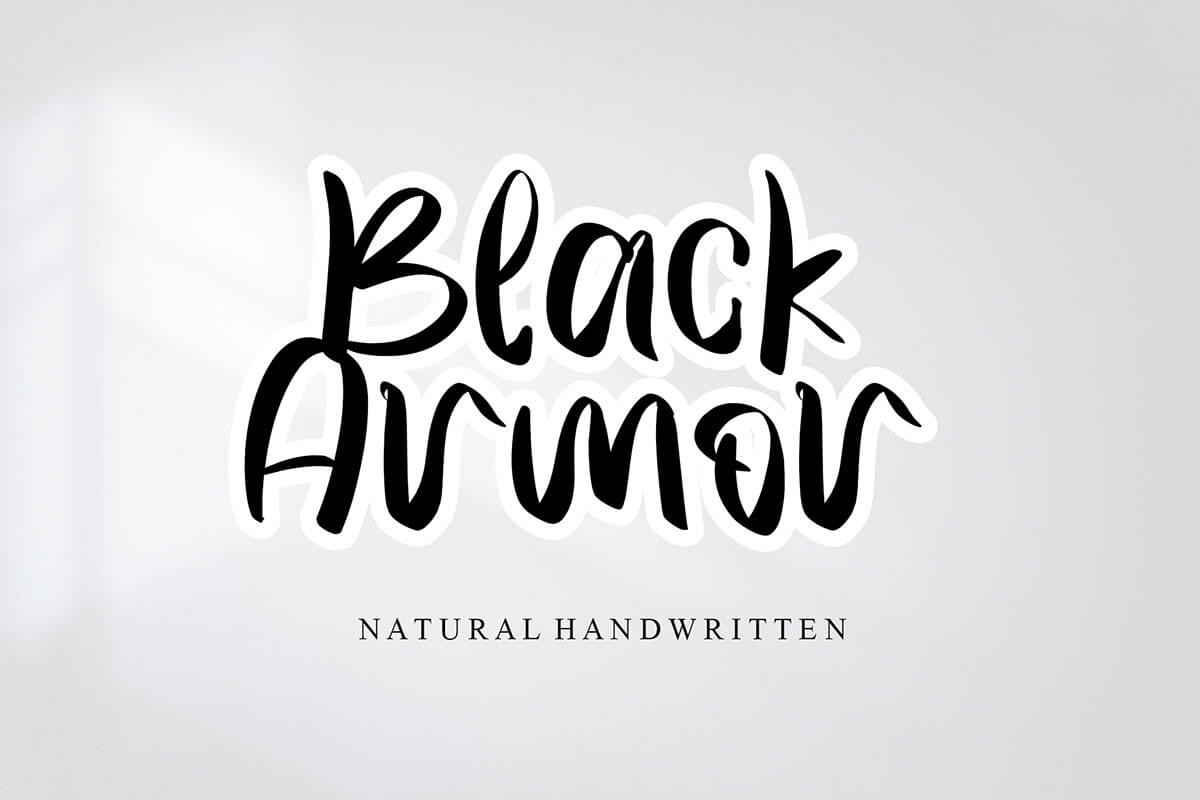 Black Armor Handwritten Font 1