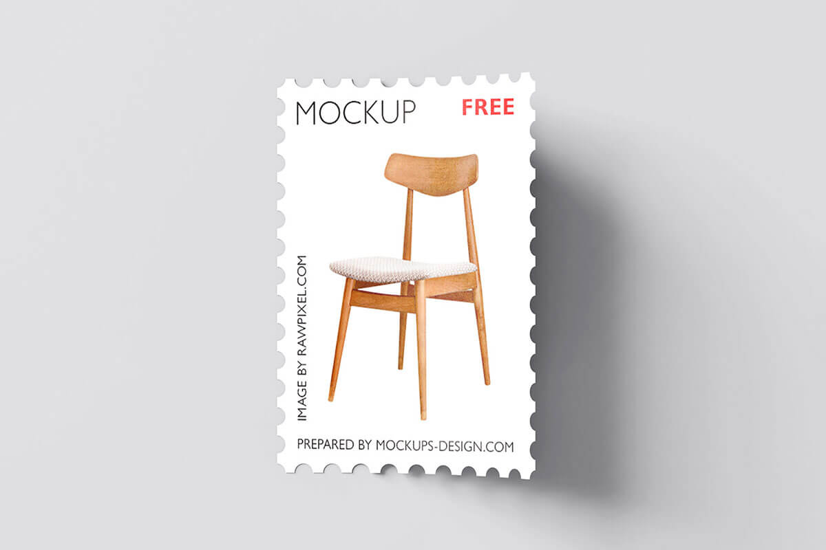 5 Free Postage Stamp Mockup Template