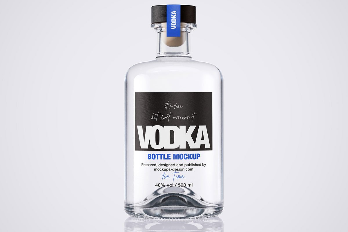 Vodka Bottle Mockup P1