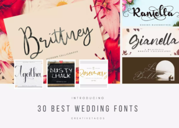 Presentation Image of 30 Best Wedding Fonts for 2023