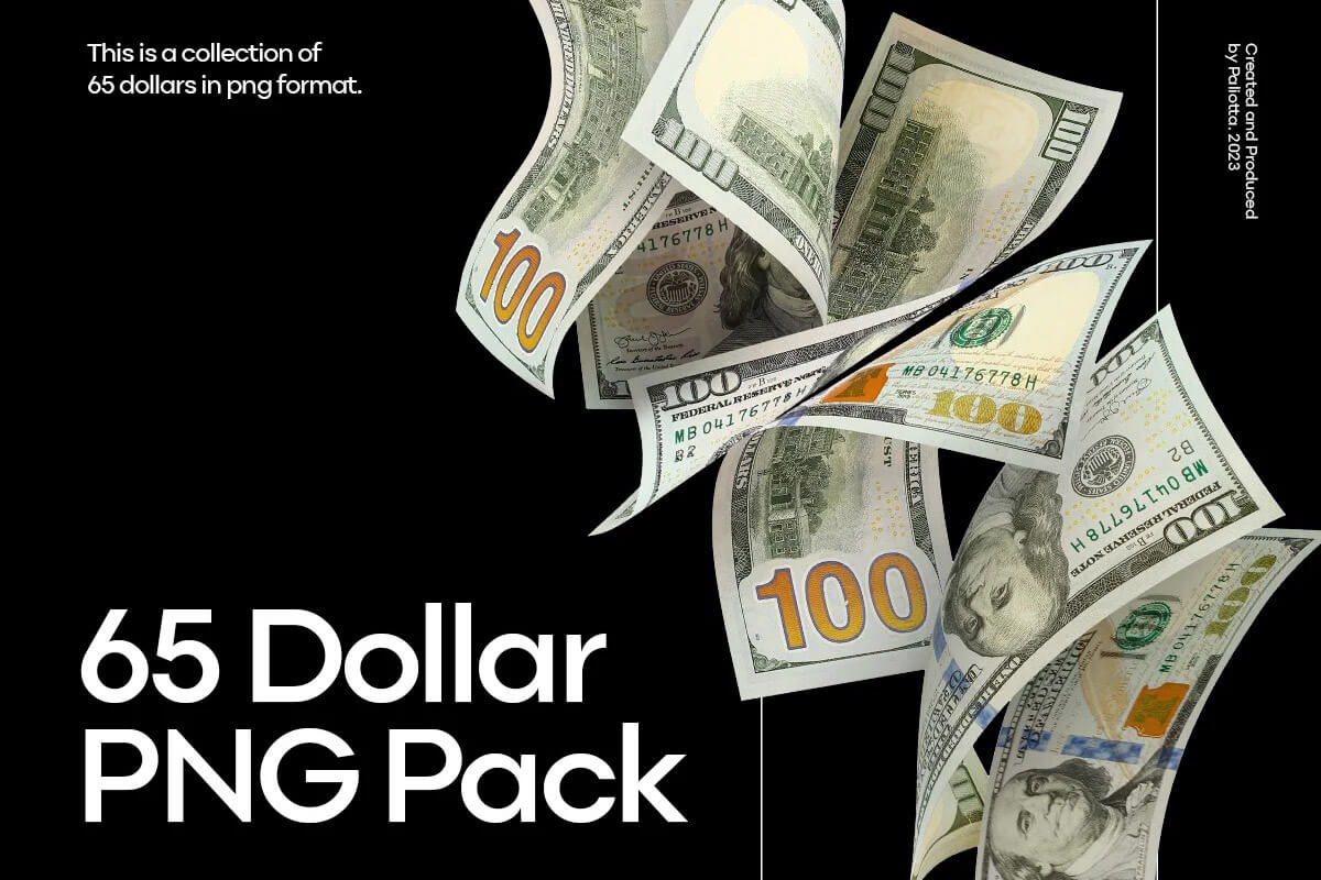 65 Dollar PNG Pack