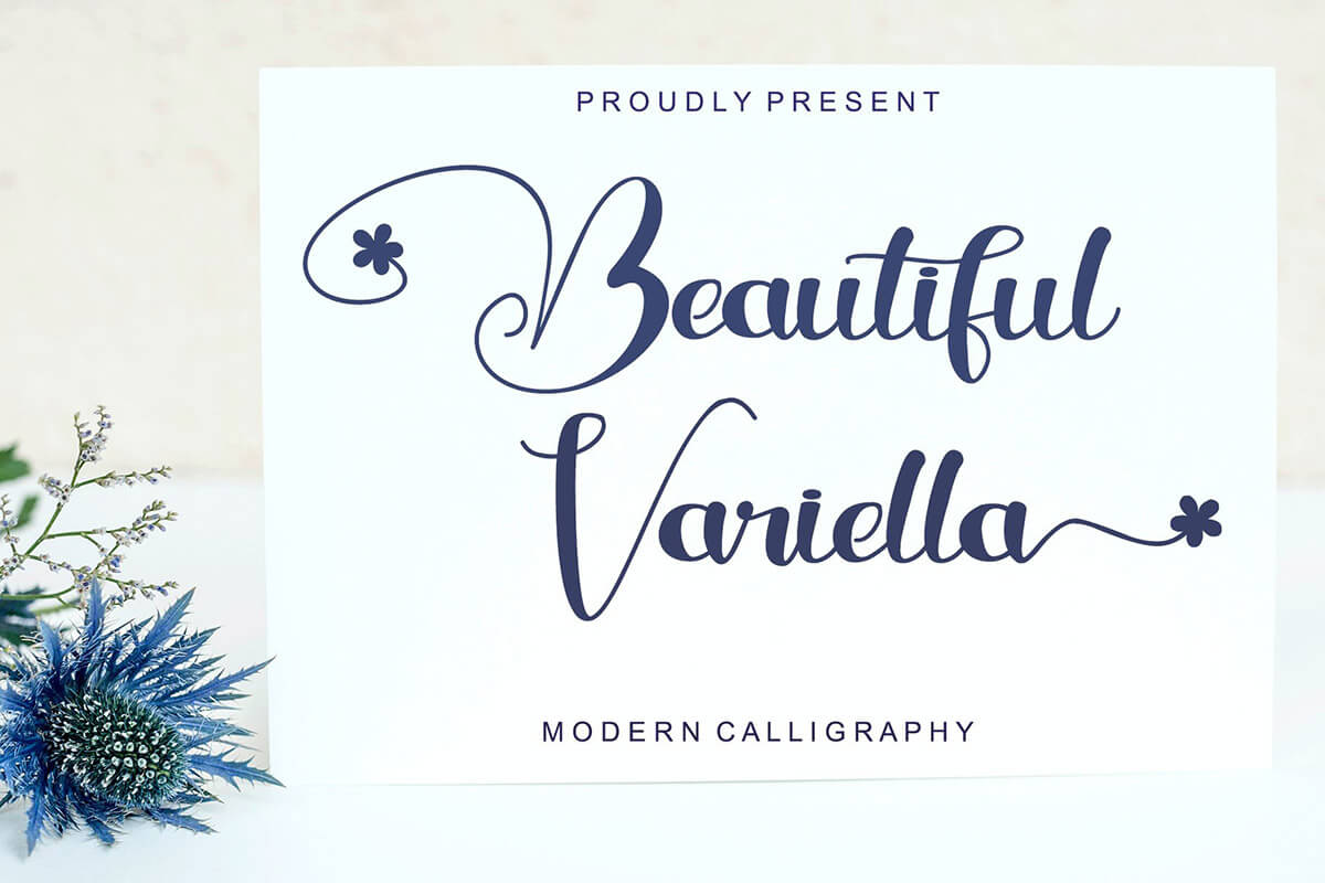 Beautiful Variella Calligraphy Font