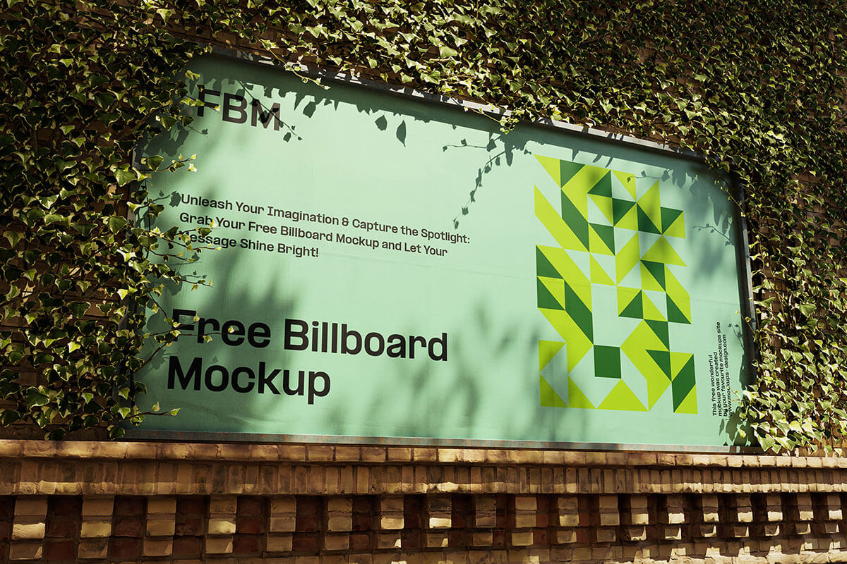 3 Free Billboard Ivy Mockup