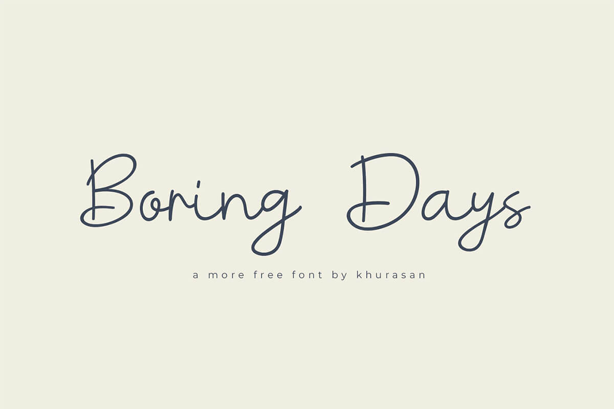 Boring Days Script Font
