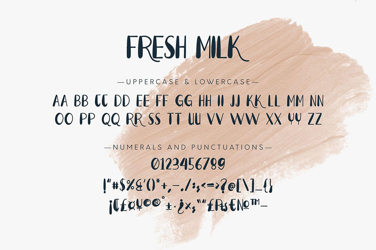 Fresh Milk Brush Font - Free Download