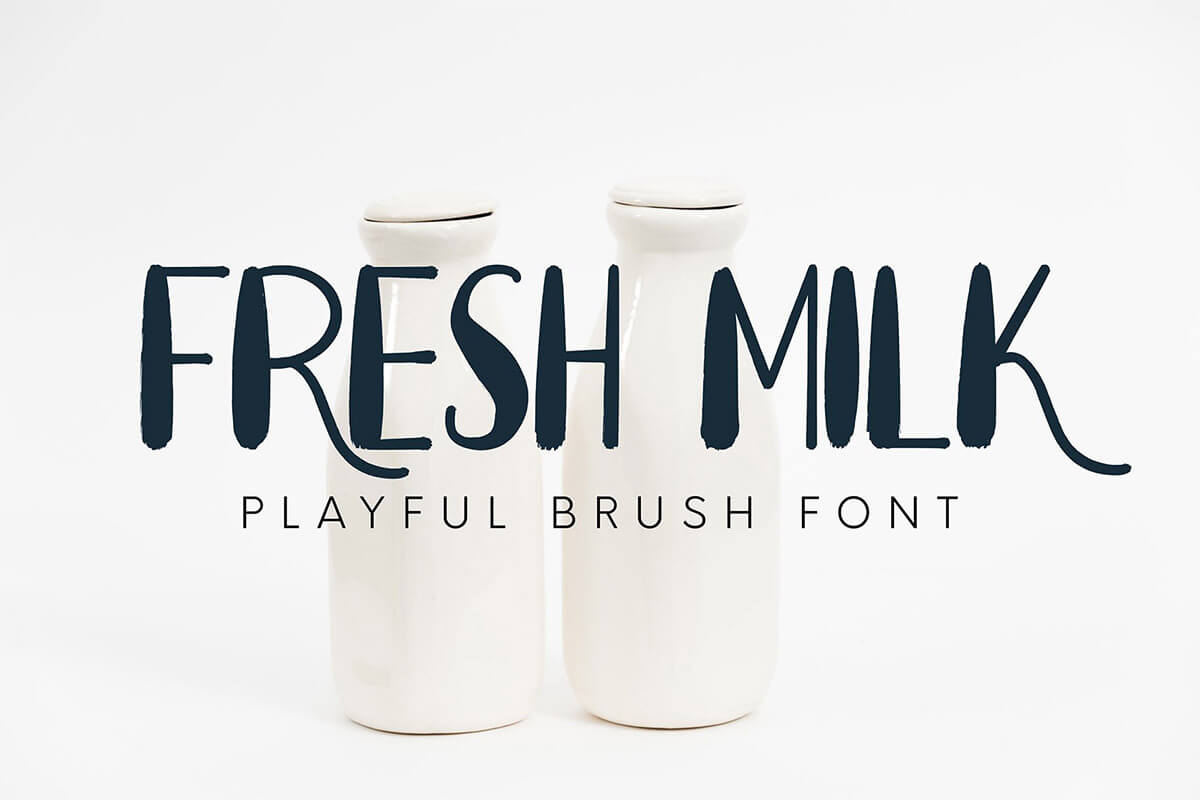 Fresh Milk Brush Font