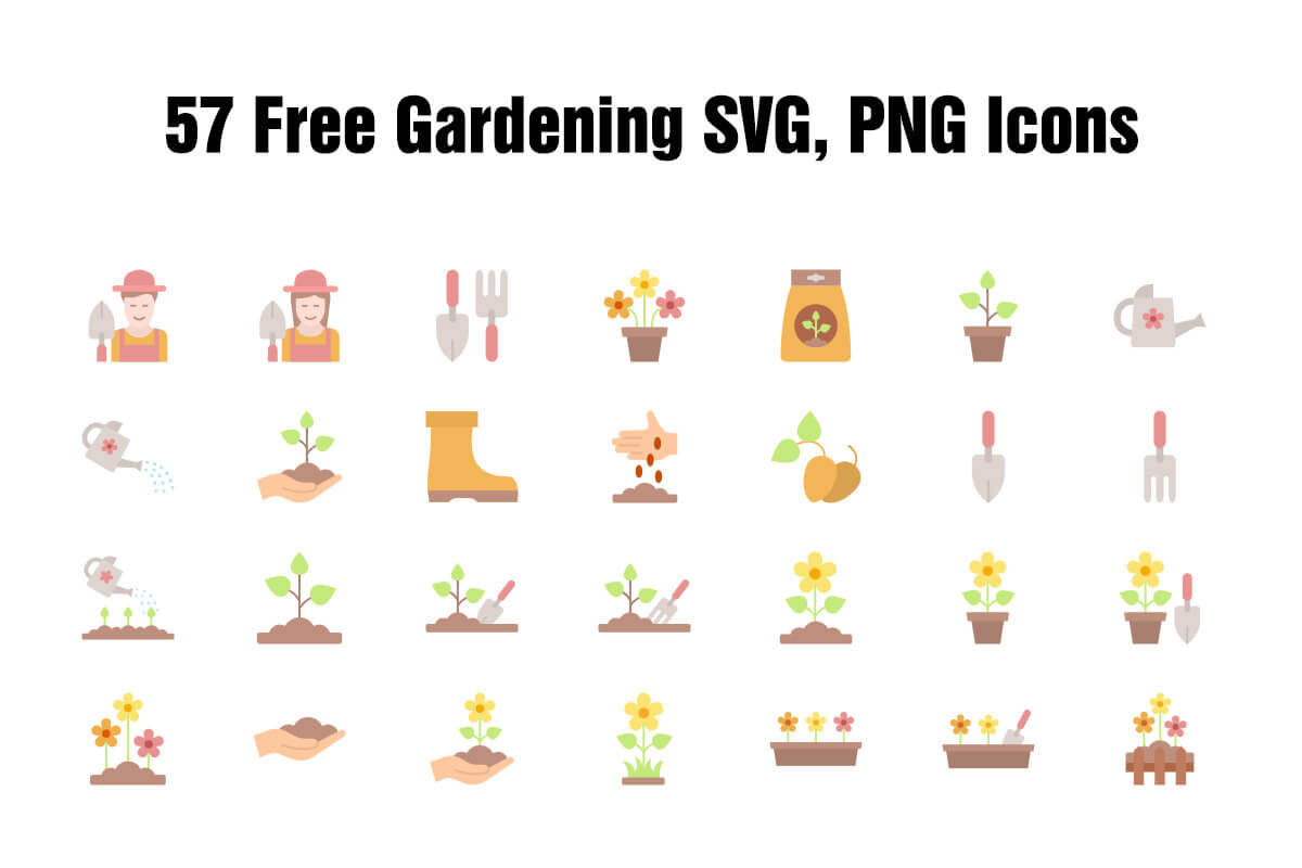 Gardening Farming Icons