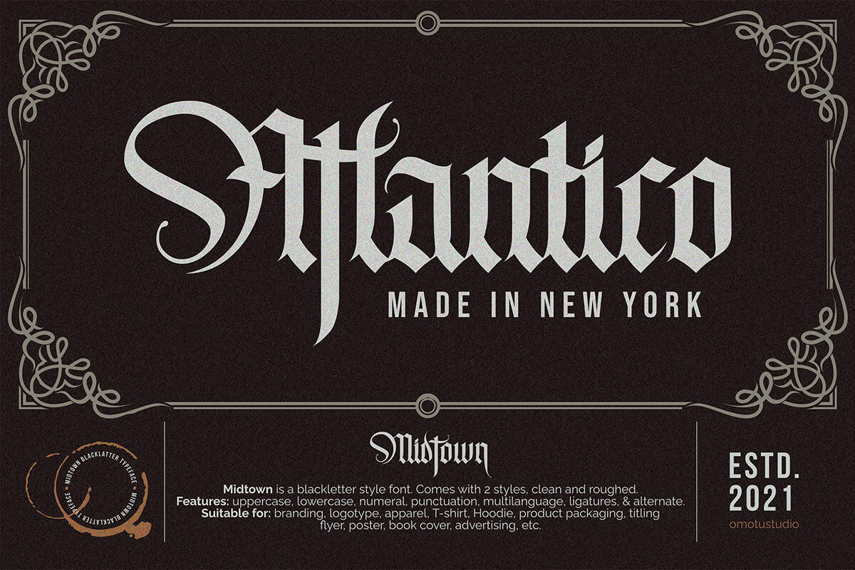 Midtown Blackletter Typeface - Free Download