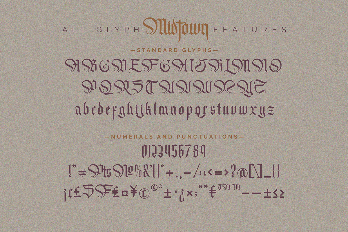 Midtown Blackletter Typeface - Free Download