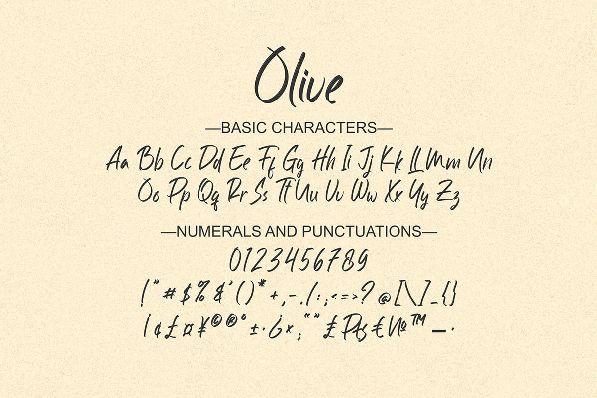 Olive Script Font