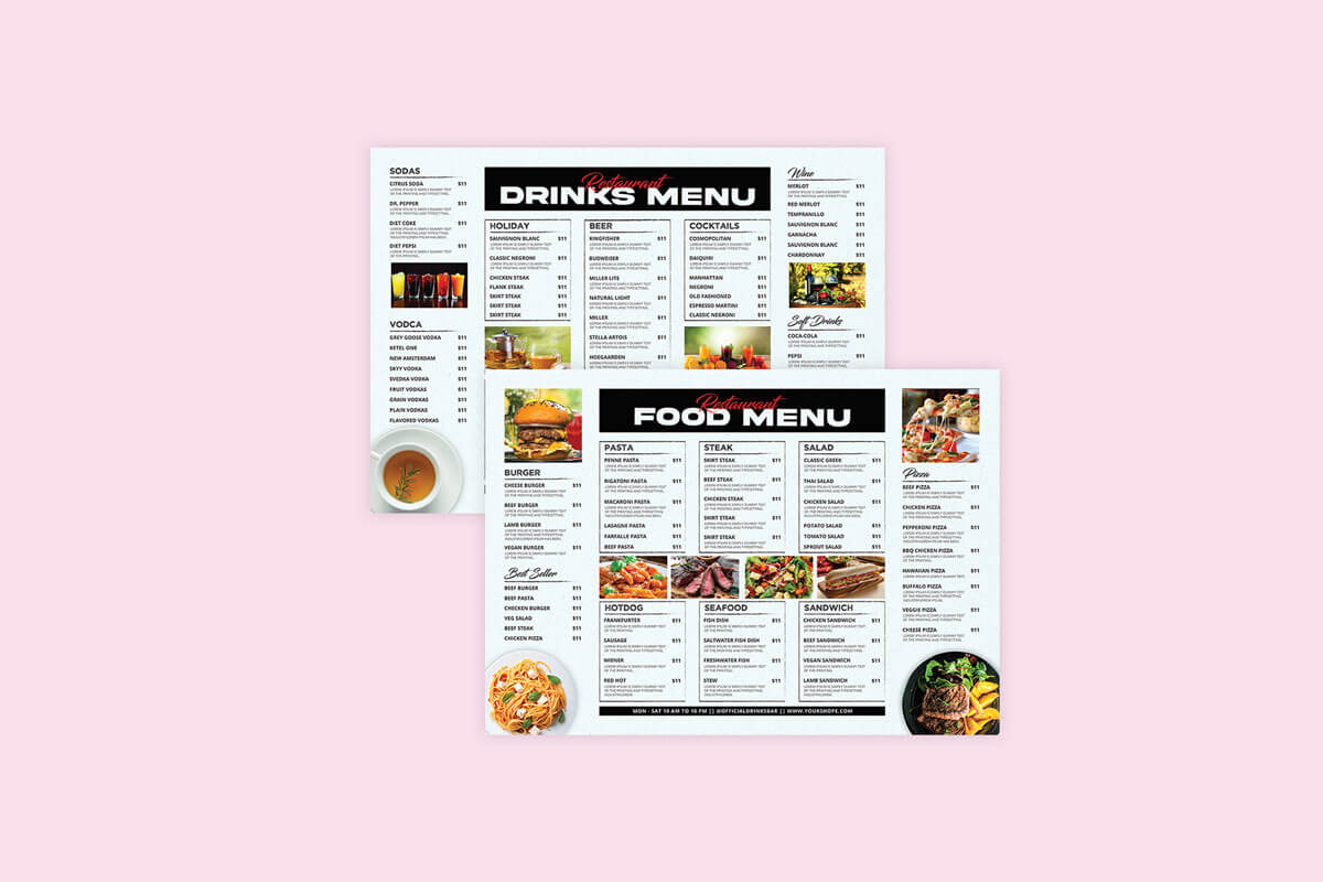 Restaurant Menu Design Template - Free Download