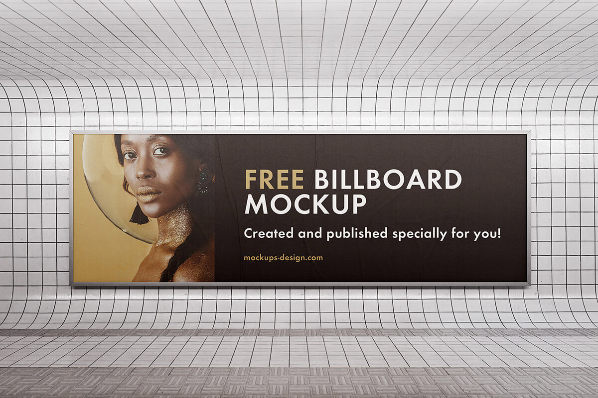 Subway Billboard Mockup