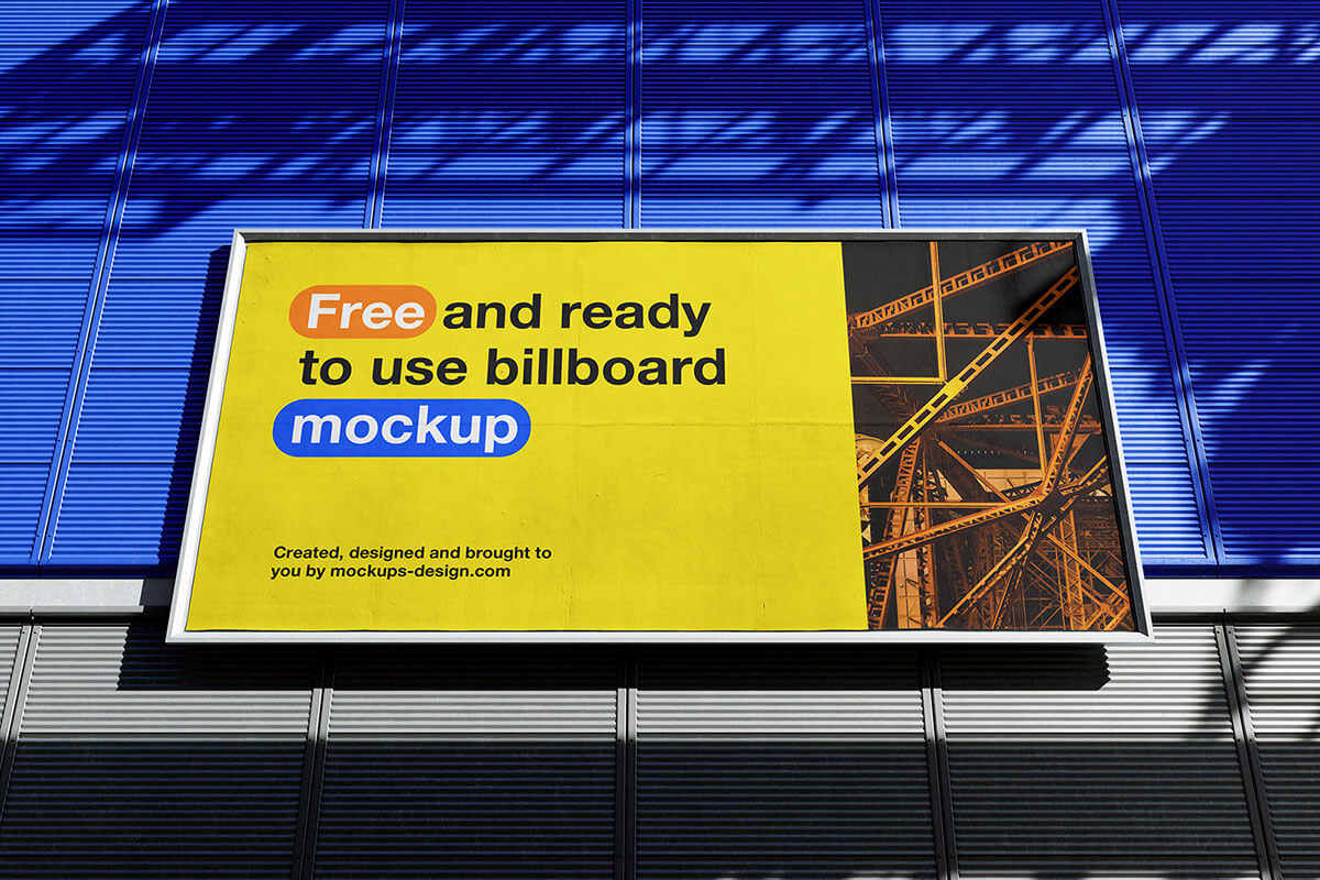 4 Free Wall Billboard Mockup