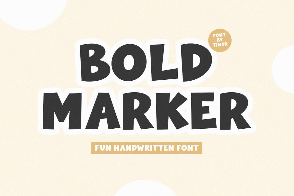 Bold Marker Handwritten Font