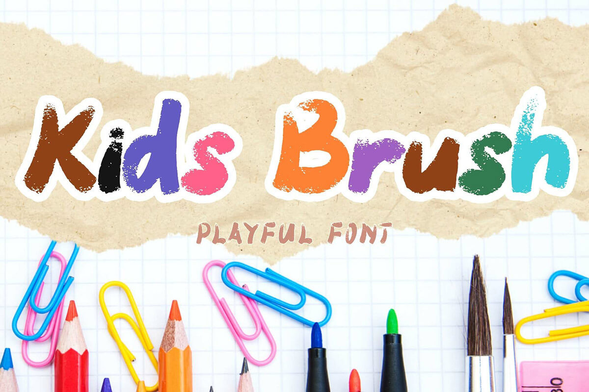 Kids Brush Playful Font