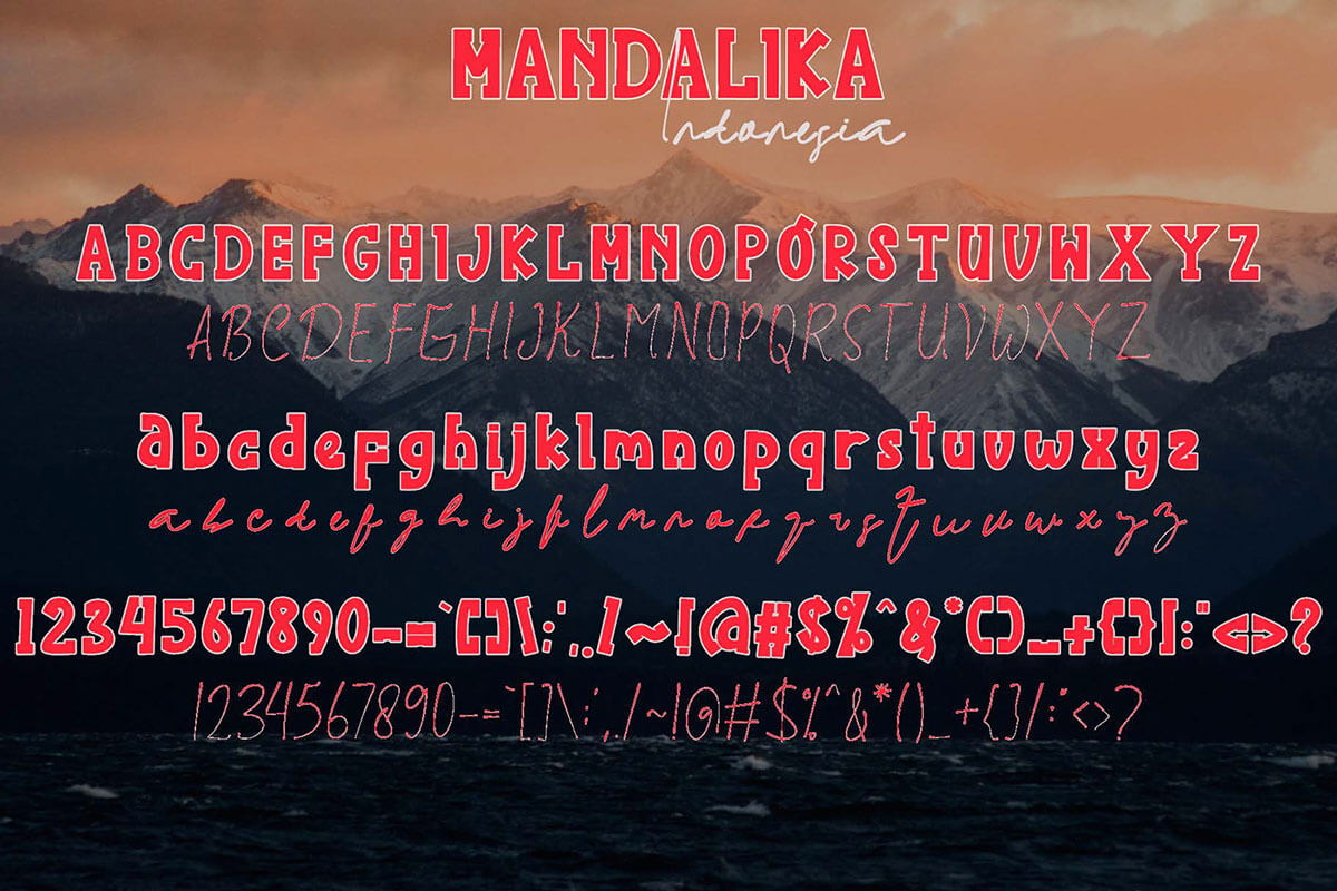 Mandalika Indonesia Duo Font