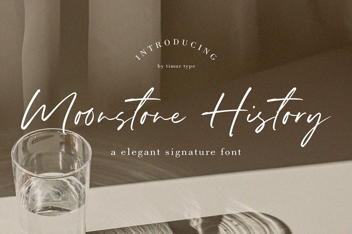 Moonstone History Signature Font