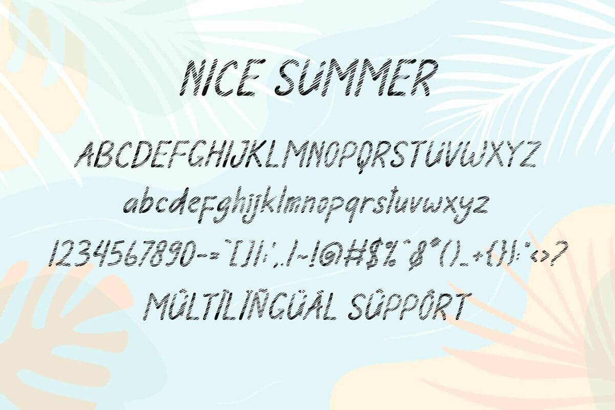 Nice Summer Display Font