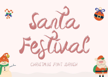 Santa Festival Brush Font