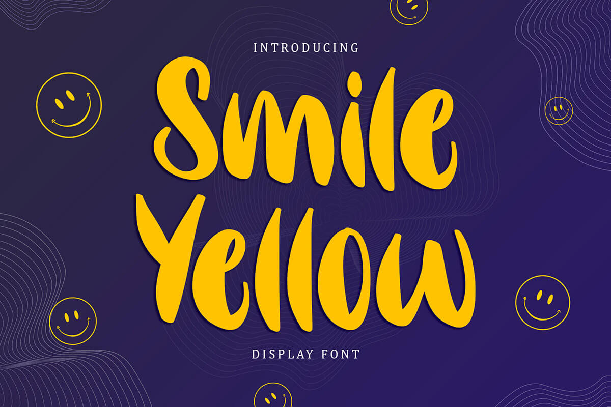 Smile Yellow Display Font